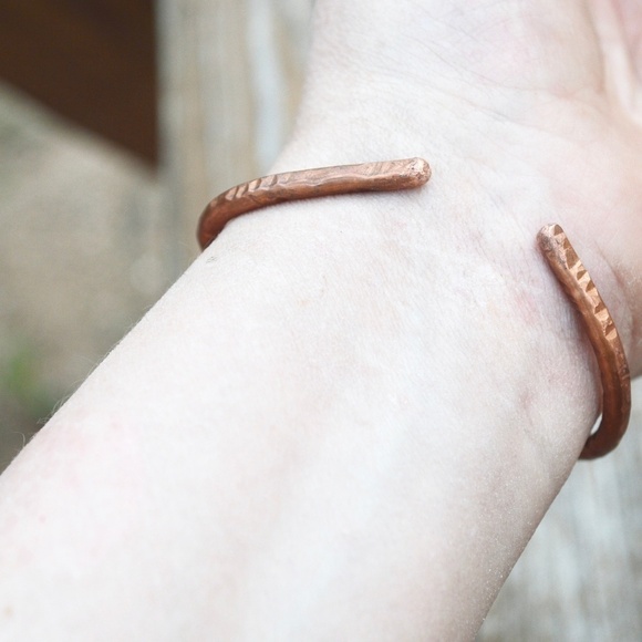 Sodalite Gemstone Wrapped Copper Cuff Bracelet - Picture 8 of 8